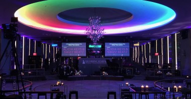 Projector screens for Alicia Keys with Chic Corea at Rainbow Room, Recording Academy