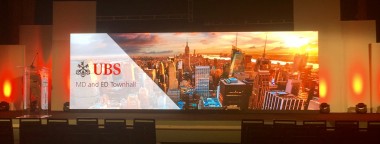 LED screen for UBS corporate meeting