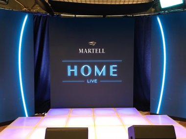 Martell Home live broadcast with ultra-small pitch LED video wallLong Island, NY, 2019