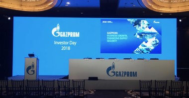 Gazprom Investor's meeting NYC rental LED Video Wall