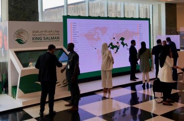 King Salman exhibit at the UN.NYC 2019, Coleder Road Ready 2.9mm indoor LED wall