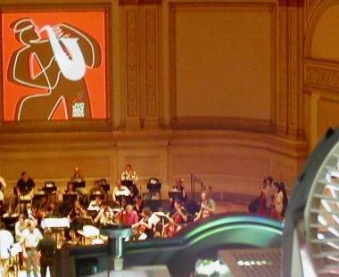 JVC Jazz @ Carnegie hall, Spike Lee with Herbie Hancock, Michael Brecker and NY Philharmonic orchestra. High power digital video projectors